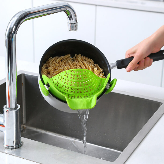 Clip On Strainer Silicone for All Pots and Pans