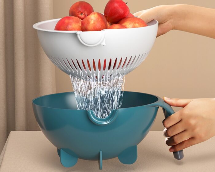 9 in 1 Vegetable Cutting And Drainage Basket - Image 2