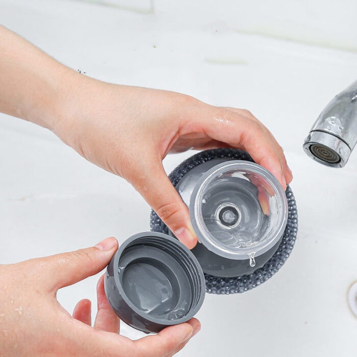 Kitchen Soap Dispensing Palm Brush Cleaner - Image 7