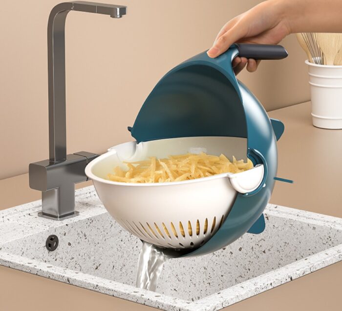 9 in 1 Vegetable Cutting And Drainage Basket - Image 8