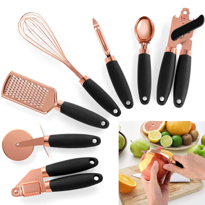 Stainless Steel Essential Kitchen Gadgets - 7 Piece Set