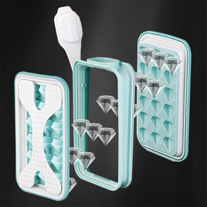 2 in 1 Portable Water Bottle Silicone Diamond Ice Ball Maker - Image 5