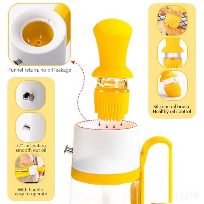 2 in 1 Oil Dispenser With Silicon Brush - Image 6