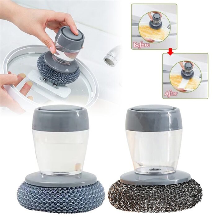 Kitchen Soap Dispensing Palm Brush Cleaner - Image 3