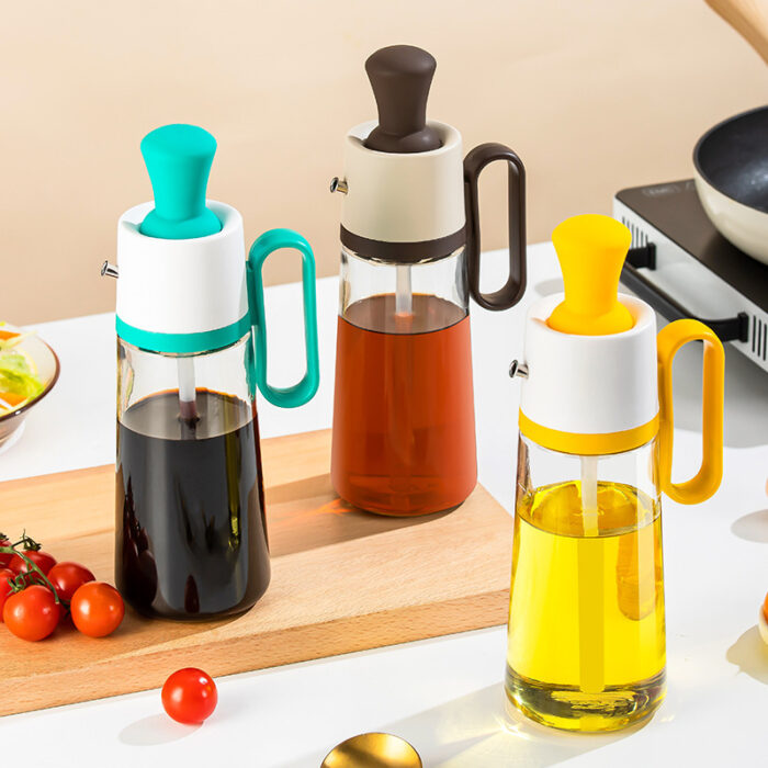 2 in 1 Oil Dispenser With Silicon Brush - Image 3