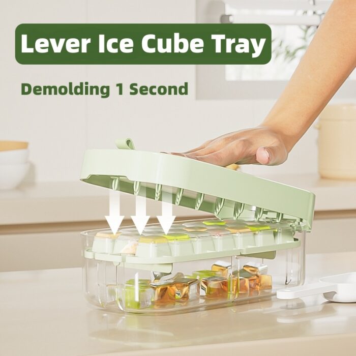 Ice Cube Tray with Lid and Bin