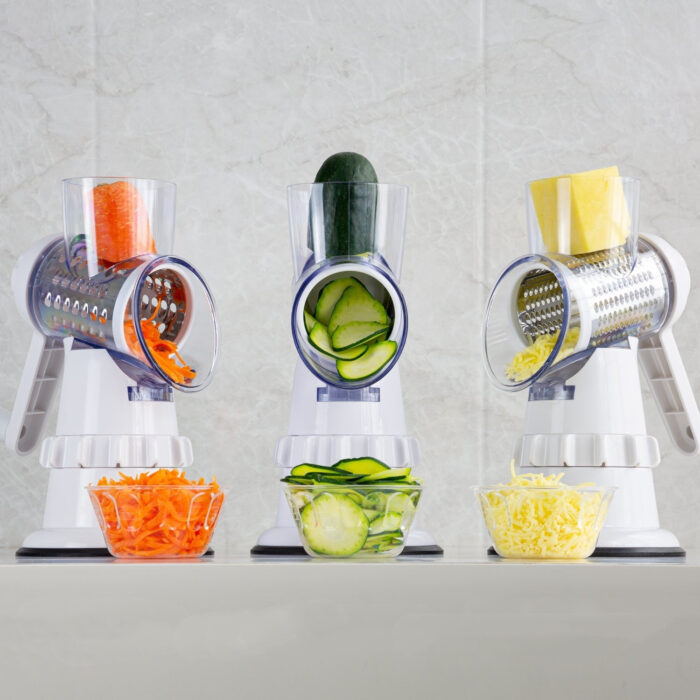 Rotary Cheese Grater with 3 Interchangeable Blades - Image 3