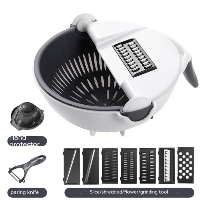 9 in 1 Vegetable Cutting And Drainage Basket - Image 9
