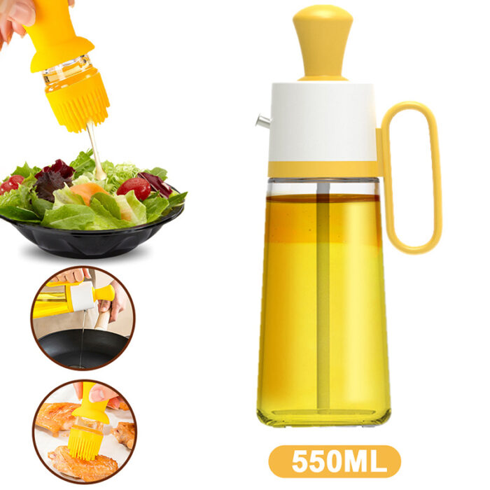 2 in 1 Oil Dispenser With Silicon Brush - Image 9