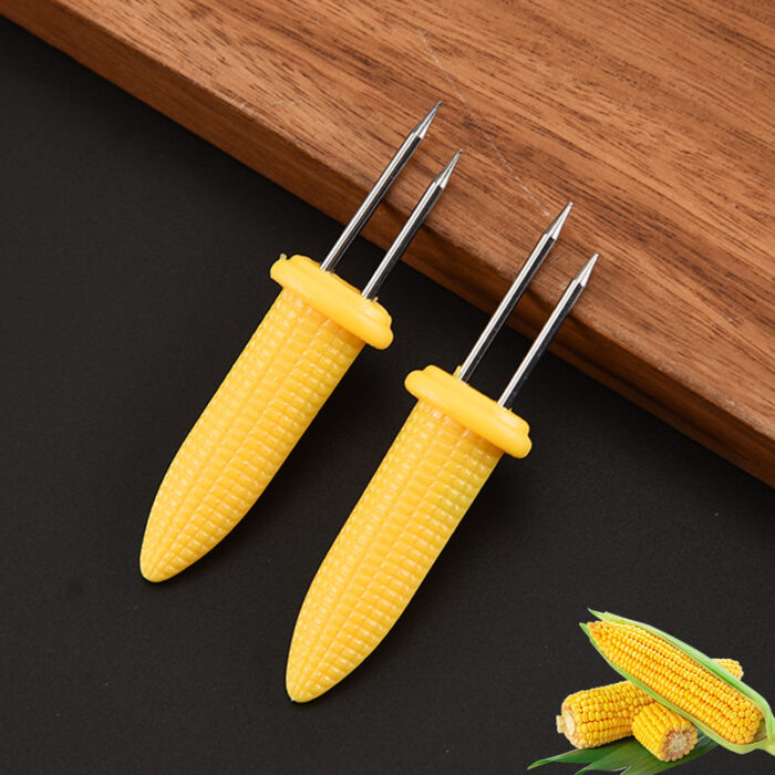Stainless Steel Corn Forks for holding Corn on the Cobs - Image 2