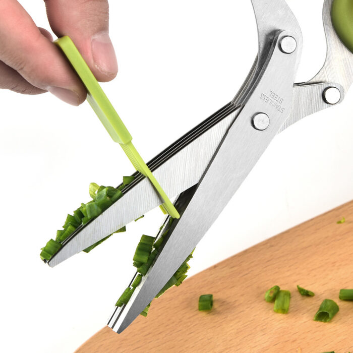 5 Blades Stainless Steel Herb Scissors - Image 3